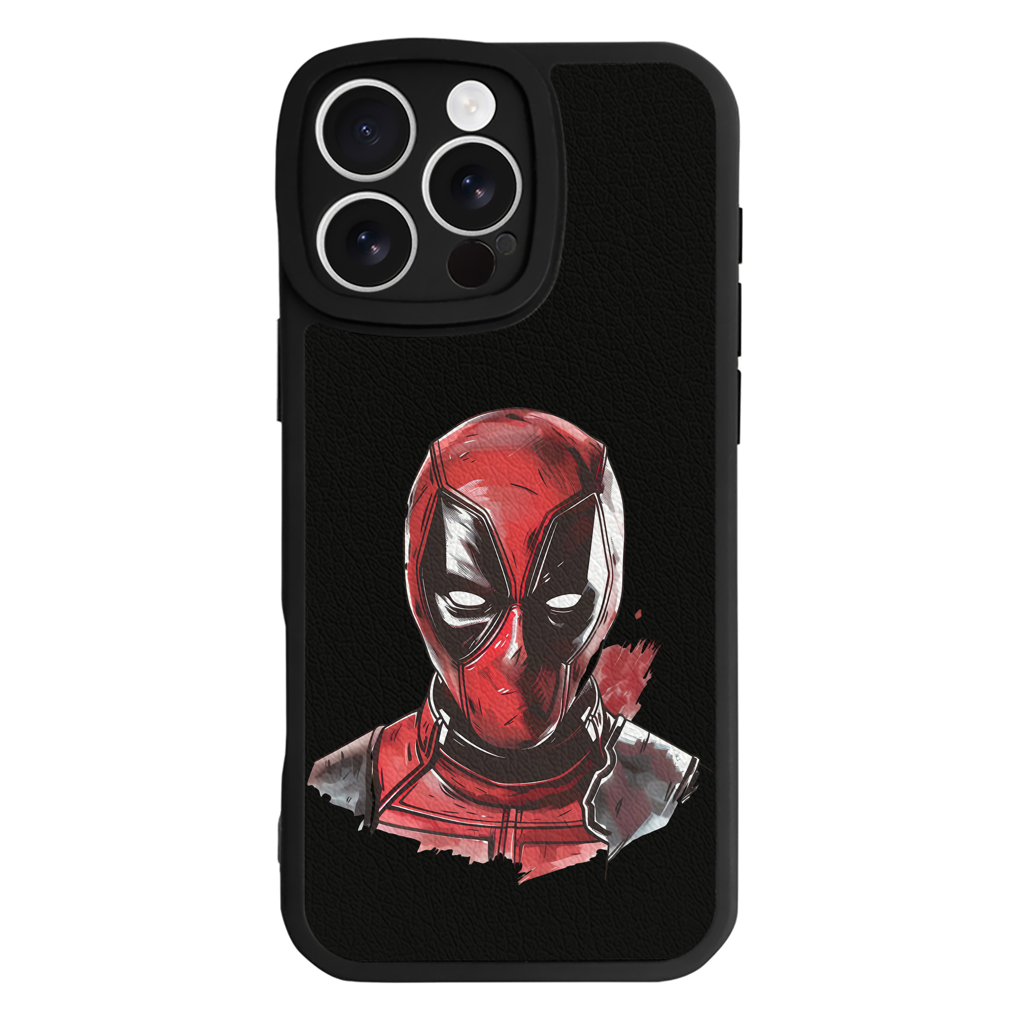 （画像用） Deadpool デッドプール 【iPhone 16シリーズ対応】シリコンスマホケース（レザー調） 材質：シリコン